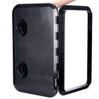 2x Black  Marine Boat Deck Hatch Cover Boat Access Hatch   Lid  24 x14 