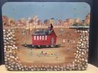 Vintage Black Americana Folk Art Painting  Signed Gladys