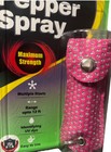 Mini Pepper Spray Personal Self Defense Keychain With Pink Bling Case