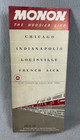 1948 Monon Route Railroad Timetable Chicago Indianpolis Louisville French Lick