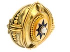 Antique Victorian 18k Yellow Gold Pearl   Enamel Gorgeous Ornate Pin Brooch