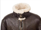 B3 Aviator Real Shearling Brown Sheepskin Leather Flight Bomber Jacket