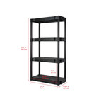 Hyper Tough 4-tier Plastic Shelving Unit  Heavy Duty Garage Storage Rack  280lb
