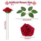 100pcs Artificial Flowers Red Foam Fake Roses Bulk With Stems  Valentines Gif   