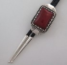 Quality Sterling Silver   Carnelian Elegant Southwestern Bolo Tie