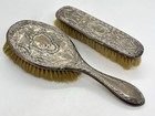 Sterling Silver Backed Brush Set Hairbrush   Clothes Brush - Aesthetic Movement