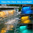 All-in-1 Pond Waterfall Kit With 800gph Water Pump  12-inch Stainless Steel Spil