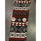 Christmas Leggings Santa Snowflake Black Red White Nwot S Holiday