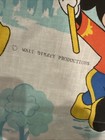 Vintage Disneyland Pacific Frontierland Mickey Band Flat Top Sheet Twin Bed