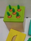 Lovevery Coin Bank trees   Carrots Drop Box Wood Toy Montessori Play Preschool