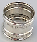 Antique Sterling Silver Round Napkin Ring 1 1 8  Wide Band    4