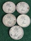 Lot Of 5 80  Silver Canadian Dimes