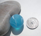 Sea Glass  Turquoise Shooter Marble With White Swirls