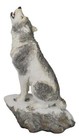 Woodlands Wildlife Mystical Alpha Snow Arctic Wolf Howling At The Moon Figurine