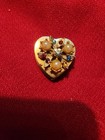 Vintage Decorated Pill Case 7 Rhinestones  3 Faux Pearls