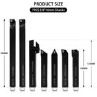 21-piece Indexable Lathe Turning Tool Kit - 5 8  16mm  Shank 7 Metal Lathe Tool
