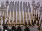 Oneida Community Golden Royal Chippendale Service For 8 Flatware Set 42 Pieces