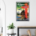 Alaska - 1950s - Vintage Airline Travel Poster