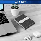 Leather Business Card Holder Metal Slim Pocket Wallet With Magnetic Closure