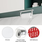 Adhesive Toilet Paper Holder Chrome Bathroom Double Post Pivoting Toilet Tissue