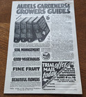 1928 Audels Gardners   Growers Guides Original  Vintage Print Ad