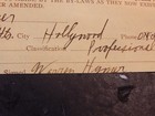 Original Signed Auto Application Warren Hymer Died 1948 The Gold Ghost