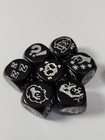 Metazoo Indicator Dice Sets Black   Silver Colors 1 Set Of 2   1 Set Of 7