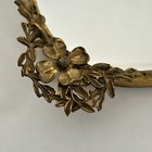 Globe 24k Gold Plated Oval Vanity Mirror Floral Frame 21      1960s Vintage