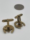 Vintage Hickok Gold Tone Horse Head Cufflinks Mid Century