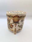 Antique Gosu Satsuma Floral Lidded Pot  Signed Taikai  Meiji Era