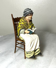 Dollhouse Miniature Doll Victorian Granny Sitting Reading Book 1 12 Resin Read