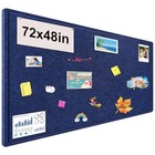 Large Bulletin Board  72x48 Inches Cork Board Alternative  Large Felt Dark Blue