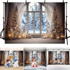Christmas Festival Party Banner Backdrop Snow Scene Photography Background Cloth