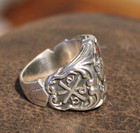 Stunning Angus Dei - Lamb Of God Ring 925 Sterling Silver - Size 10