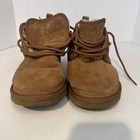 Ugg Neumel Men s Leather Sheepskin Chukka Boot Shoes Chestnut Size 9
