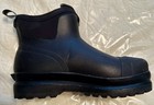 Hisea Men   s Ankle Chelsea Rain Boots Steel Shank Waterproof Work Booties Size 10