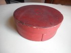 Small Antique Hand Painted In Red Pantry Box