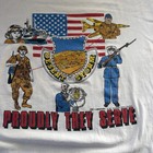 1991 Vintage Desert Storm Proudly They Serve T-shirt Men   s Large Gulf War Usa