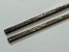 Pair Of Solid Sterling Silver Chopsticks 7 25    - 40 Grams Both - Engraved  6 