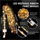 Simgoing 48 Pcs Lighted Wedding Fairy Wands Led Foil Tinsel Wedding Sticks Le   