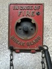 Vintage 1872 Edwards In Case Of Fire Break Glass Alarm With Hammer