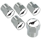  Mustang Black Pony Chrome Valve Cap Covers  chrome Black  Chrome Black