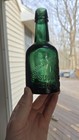 1860s Green Robinson Wilson   Legallee   Boston Squat Soda Bottle