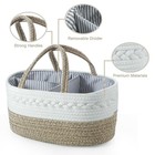 Baby Diaper Caddy Organizer  Portable Nursery Storage Basket Cotton Rope Diap   