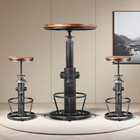 Swivel Bar Stool Industrial Coffee Kitchen Dining Chair Fire Hydrant Design Heig