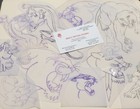 1970-1980s Acetate Stencil Panthers Used By Red s Tattoo Studio From Flash Lot 1