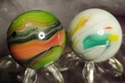  70 - 67  Jabo  D a s   Marbles Lot- Green Aventurine -glass Swirl Toys Nm