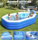 Heavy Duty Inflatable Pool With Canopy Large Kids Adults Blow Up We Ship Oversea