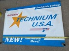 Original 1980s Raleigh Technium Usa Road Bike Advertising Shop Banner Poster