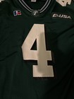Game Worn Used Nike Tulane Green Wave Football Jersey  4 Size 44 Brown
